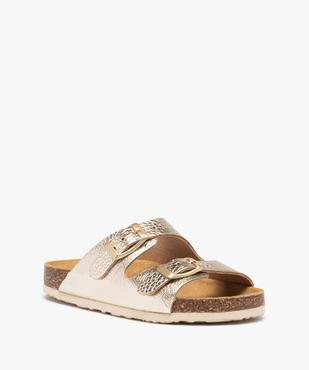 Mules fille à talon plat et larges brides ajustables vue2 - GEMO (ENFANT) - GEMO