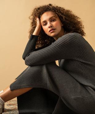 Robe pull longue coupe ajustée femme vue2 - GEMO 4G FEMME - GEMO