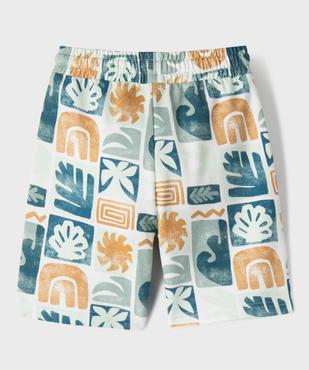 Bermuda en molleton bouclette imprimé garçon vue3 - GEMO 4G GARCON - GEMO