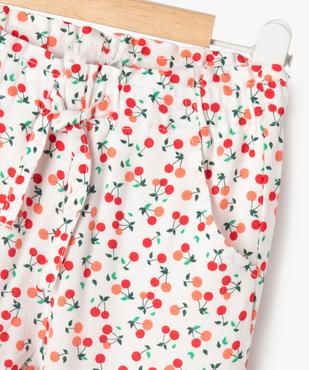 Pantalon droit en viscose fluide et imprimée à taille élastiquée bébé fille vue2 - GEMO 4G BEBE - GEMO