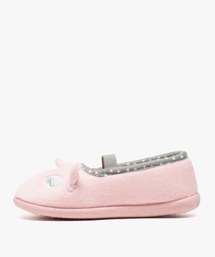 Chaussons fille ballerines à bride avec oreilles de chat vue3 - GEMO 4G FILLE - GEMO