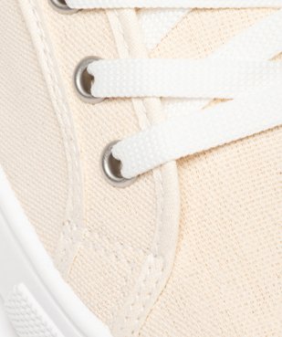 Baskets femme en toile unie à lacets vue6 - GEMO (SPORTSWR) - GEMO