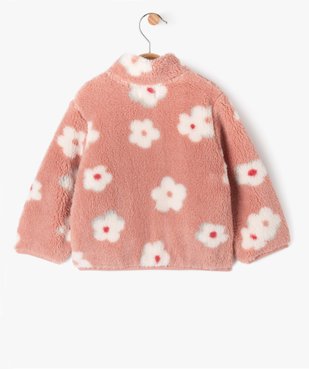 Sweat zippé imprimé en maille sherpa bébé fille vue4 - GEMO(BEBE DEBT) - GEMO