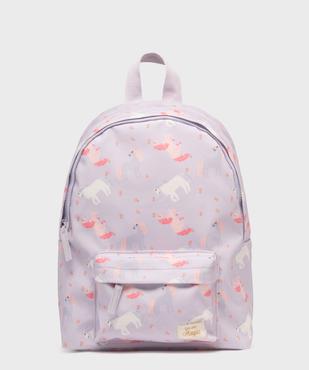 Sac à dos en toile à motifs licornes fille  vue1 - GEMO (ENFANT) - GEMO