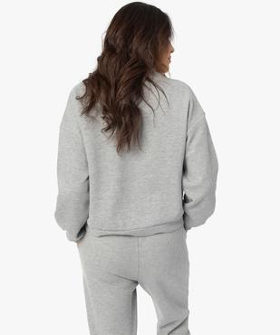 Sweat femme court avec motif XXL – Camps United vue3 - CAMPS UNITED - GEMO