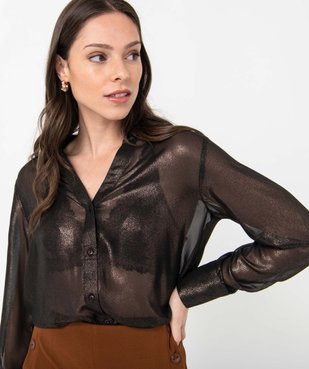 Chemise femme transparente scintillante vue2 - GEMO(FEMME PAP) - GEMO