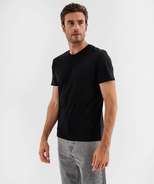 Tee-shirt à manches courtes et col V homme vue1 - GEMO 4G HOMME - GEMO
