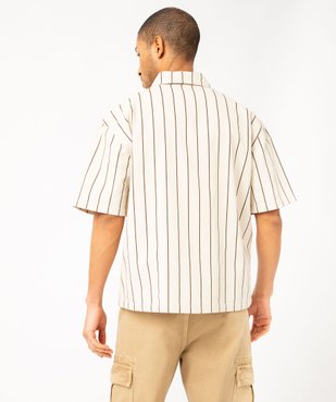 Chemise à manches courtes avec fermeture zippée homme vue3 - GEMO 4G HOMME - GEMO