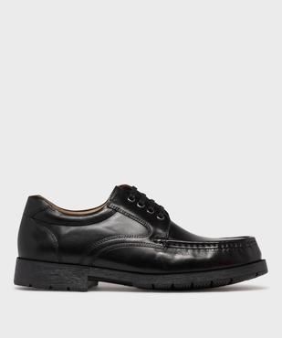 Derbies homme dessus en cuir uni avec lacets plats - Pierre Cardin  vue7 - PIERRE CARDIN CONFORT - GEMO