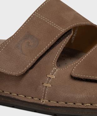 Sandales à scratch dessus cuir homme - Pierre Cardin vue6 - PIERRE CARDIN D - GEMO