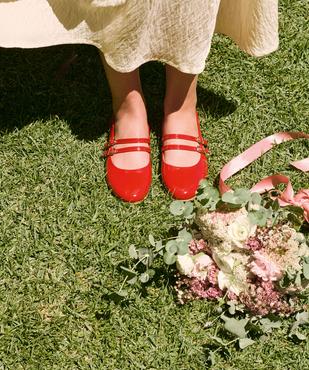 Ballerines vernies avec brides sur le dessus femme vue6 - FOLLOW ME - GEMO