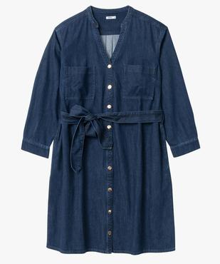 Robe en jean femme grande taille forme chemise vue4 - GEMO 4G GT - GEMO
