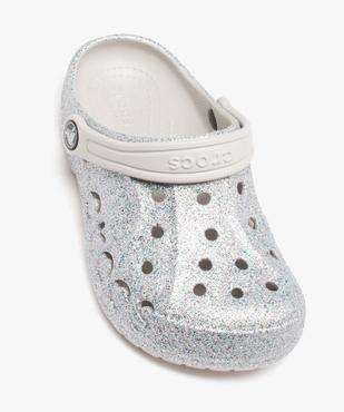 Sabots souples fille dessus perforé à paillettes - Crocs vue5 - CROCS - GEMO
