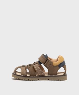 Sandales à scratch avec talon et bout fermés garçon -  Alma vue3 - ALMA - GEMO