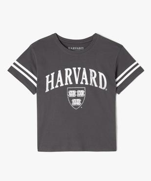 Tee-shirt manches courtes oversize imprimé fille - Harvard vue1 - HARVARD - GEMO
