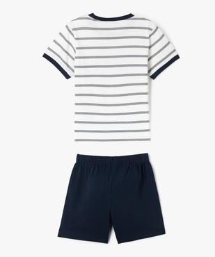 Pyjashort avec haut rayé garçon - LuluCastagnette vue4 - LULU CASTAGNETTE GEMO FOR GOOD - GEMO