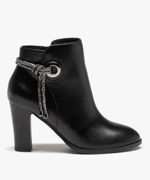 Boots femme à talon avec cordon strass vue2 - GEMO(URBAIN) - GEMO