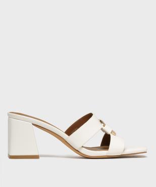 Mules à talon trapèze et bride bijou femme - Follow Me vue1 - FOLLOW ME - GEMO