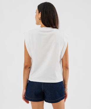 Tee-shirt sans manches avec empiècements en dentelle femme vue1 - GEMO(FEMME PAP) - GEMO