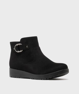 Boots confort en suédine femme - G'Flex vue3 - G'FLEX - GEMO