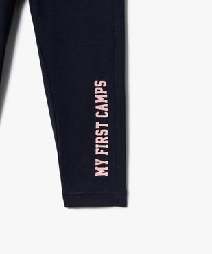 Ensemble bébé fille 2 pièces : robe sweat + legging - Camps United vue2 - CAMPS UNITED - GEMO