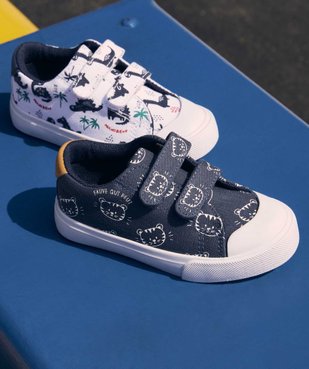 Tennis bébé garçon en toile imprimée et bout renforcé vue6 - GEMO 4G BEBE - GEMO