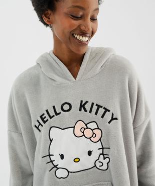 Chemise de nuit à capuche en maille duveteuse femme - Hello Kitty vue2 - HELLO KITTY - GEMO