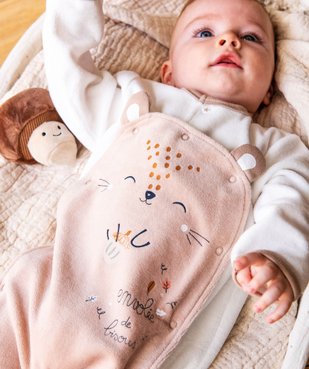 Pyjama en velours avec ouverture devant bébé - Petit Béguin  vue2 - PETIT BEGUIN - GEMO