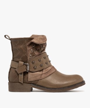 Boots femme esprit western vue1 - GEMO (CASUAL) - GEMO