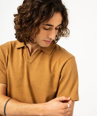 Polo à manches courtes en maille texturée homme vue2 - GEMO 4G HOMME - GEMO