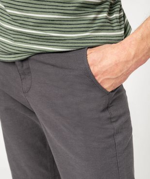 Bermuda chino en twill de coton stretch homme vue2 - GEMO 4G HOMME - GEMO