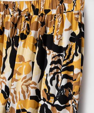 Pantalon large en viscose avec taille élastique fille vue2 - GEMO 4G FILLE - GEMO