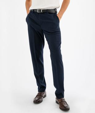 Pantalon de costume en viscose texturée homme vue1 - GEMO 4G HOMME - GEMO