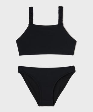 Maillot de bain 2 pièces en maille texturée fille vue1 - GEMO (JUNIOR) - GEMO