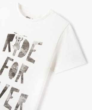 Tee-shirt à manches courtes avec inscription garçon vue2 - GEMO (ENFANT) - GEMO