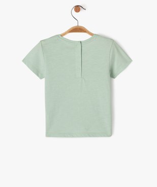 Tee-shirt manches courtes à plastron volanté bébé fille vue3 - GEMO(BEBE DEBT) - GEMO