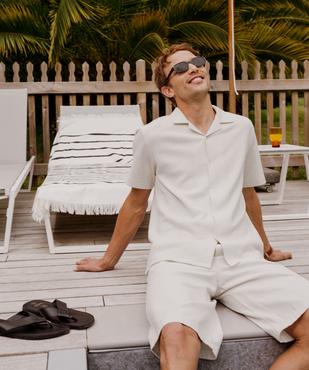 Bermuda chino regular en coton uni homme vue4 - GEMO 4G HOMME - GEMO