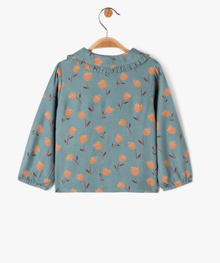 Blouse à manches longues avec col Claudine bébé fille vue3 - GEMO(BEBE DEBT) - GEMO