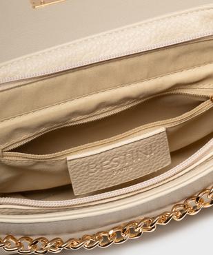 Sac à main grainé à anse en chaîne dorée femme vue3 - BESTINI - GEMO