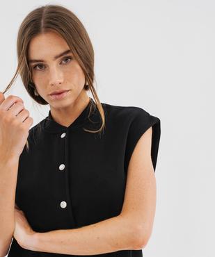 Sweat sans manches fermeture boutons pression femme  vue3 - GEMO(FEMME PAP) - GEMO
