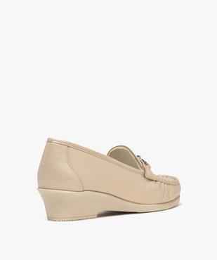 Mocassins confort dessus cuir et talon compensé femme vue4 - G'FLEX - GEMO
