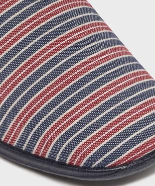 Chaussons mules souples et légers en toile rayé homme vue6 - G'FLEX GEMO FOR GOOD - GEMO