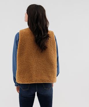 Veste sans manches en sherpa femme vue3 - GEMO 4G FEMME - GEMO