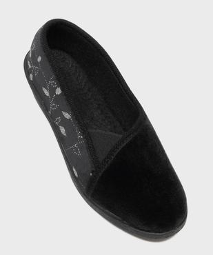 Chaussons en velours à talon compensé femme vue5 - G'FLEX - GEMO