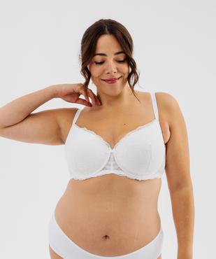 Soutien-gorge emboitant à armatures en dentelle grande taille vue9 - GEMO(HOMWR FEM) - GEMO