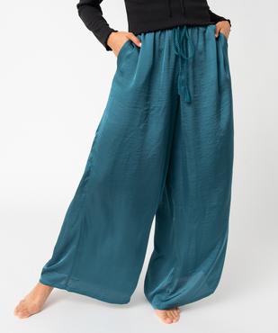 Bas de pyjama femme large et satiné vue1 - GEMO(HOMWR FEM) - GEMO