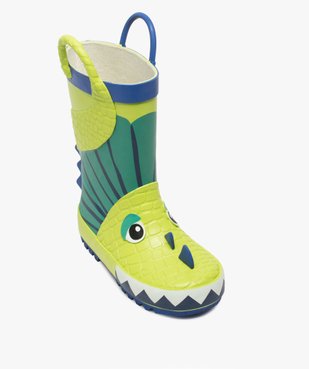 Bottes de pluie garçon à anses motif dinosaure en relief vue5 - GEMO (ENFANT) - GEMO