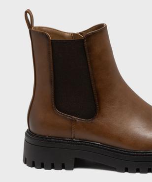 Boots crantés avec élastique latéral femme - 5 Miles vue6 - 5 MILES - GEMO