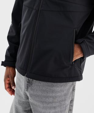 Blouson softshell à capuche déperlant homme vue4 - GEMO (HOMME) - GEMO