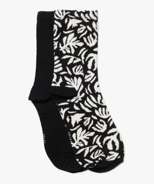 Chaussettes mi-hautes assorties femme (lot de 2) vue1 - GEMO(HOMWR FEM) - GEMO